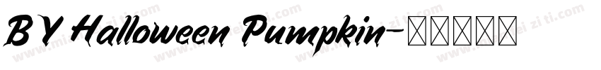 BY Halloween Pumpkin字体转换